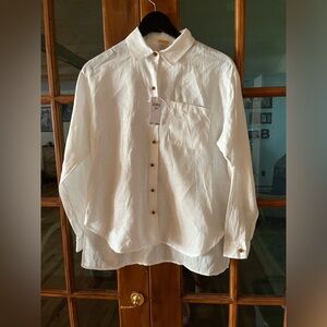 Magaschoni 100% linen blouse